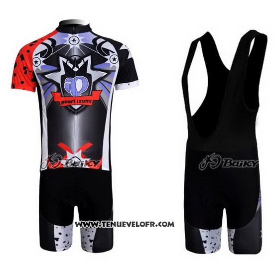 2010 Maillot Ciclismo Pearl Izumi Noir et Bleu Manches Courtes et Cuissard